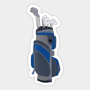 Blue and Gray Golf Bag Sticker